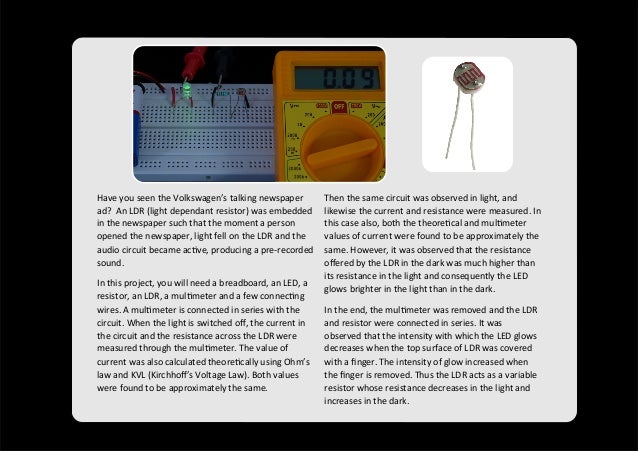 investigatory project on ldr